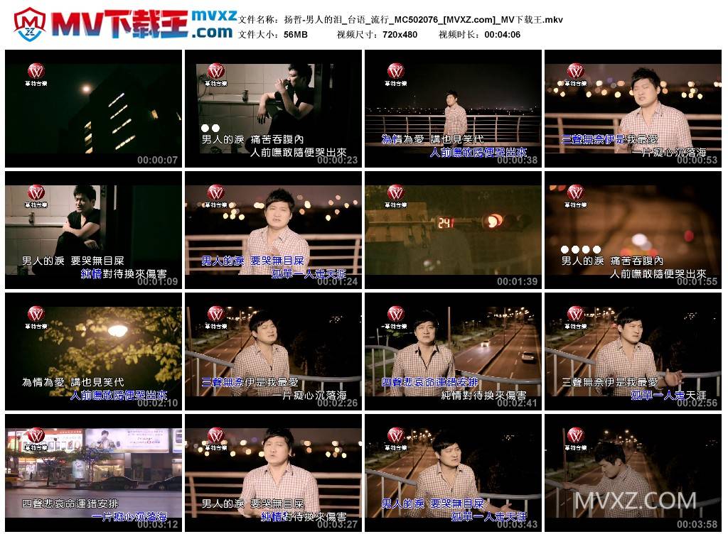 扬哲-男人的泪_台语_流行_MC502076